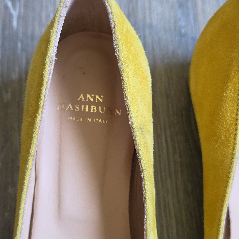 ANN MASHBURN Suede Square-Toe Flats - Picture 4 of 16